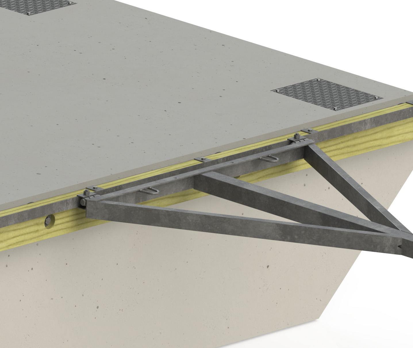 T-skinne montert til fenderstokk