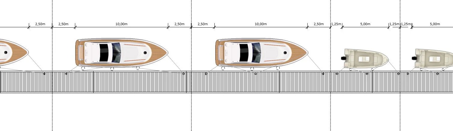 Båtplassberegning longside